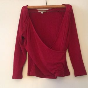 Paramaster maroon long-sleeve top